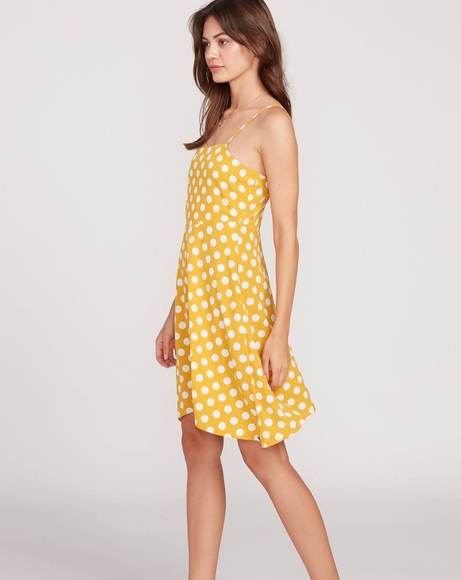 Volcom Retro Yellow Polka Dot Dress - Picture 11 of 16